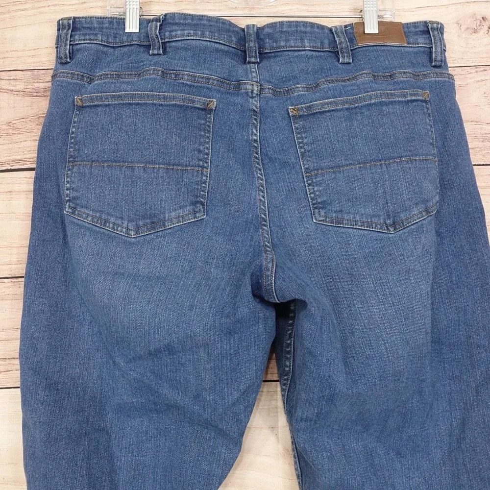 Kirkland Signature Jeans Mens 38x29 Blue Medium Wash Straight Stretch Denim